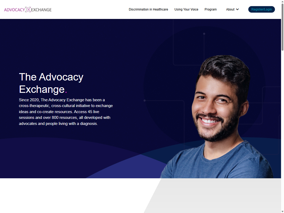 Screenshot of theadvocacyexchange.com